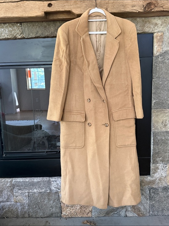 ed mitchell Jackets & Blazers - Vintage Camel Hair Long Double-Breasted Women's Coat